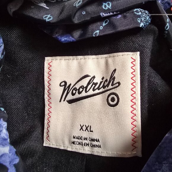 Woolrich Women's Plus Size XXL Blue Floral Puffer Jacket - Picture 5 of 6